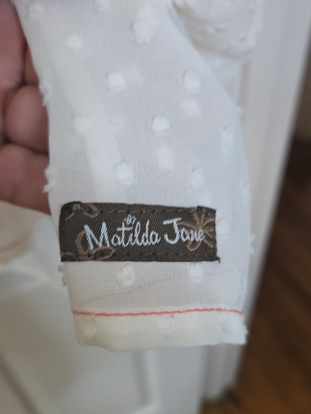 Matilda Jane Cream Swiss Dot Tunic with Pink Accents - Picture 3 of 5